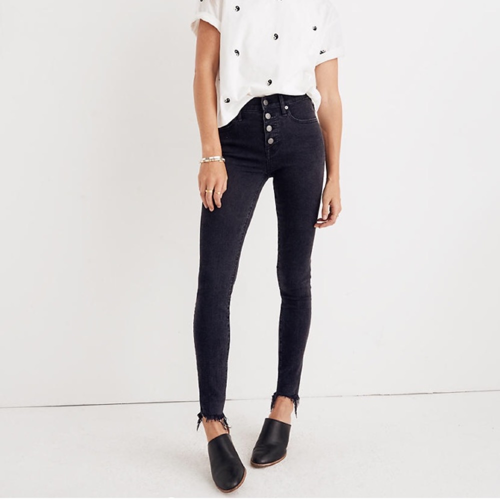 Madewell 9" High-Rise Skinny Jeans with Button Fly